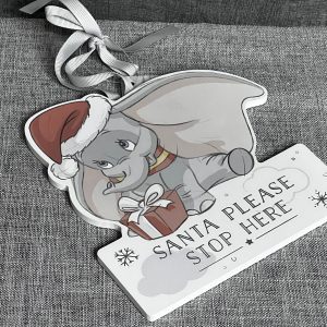 Santa Please Stop Here Dumbo plaque